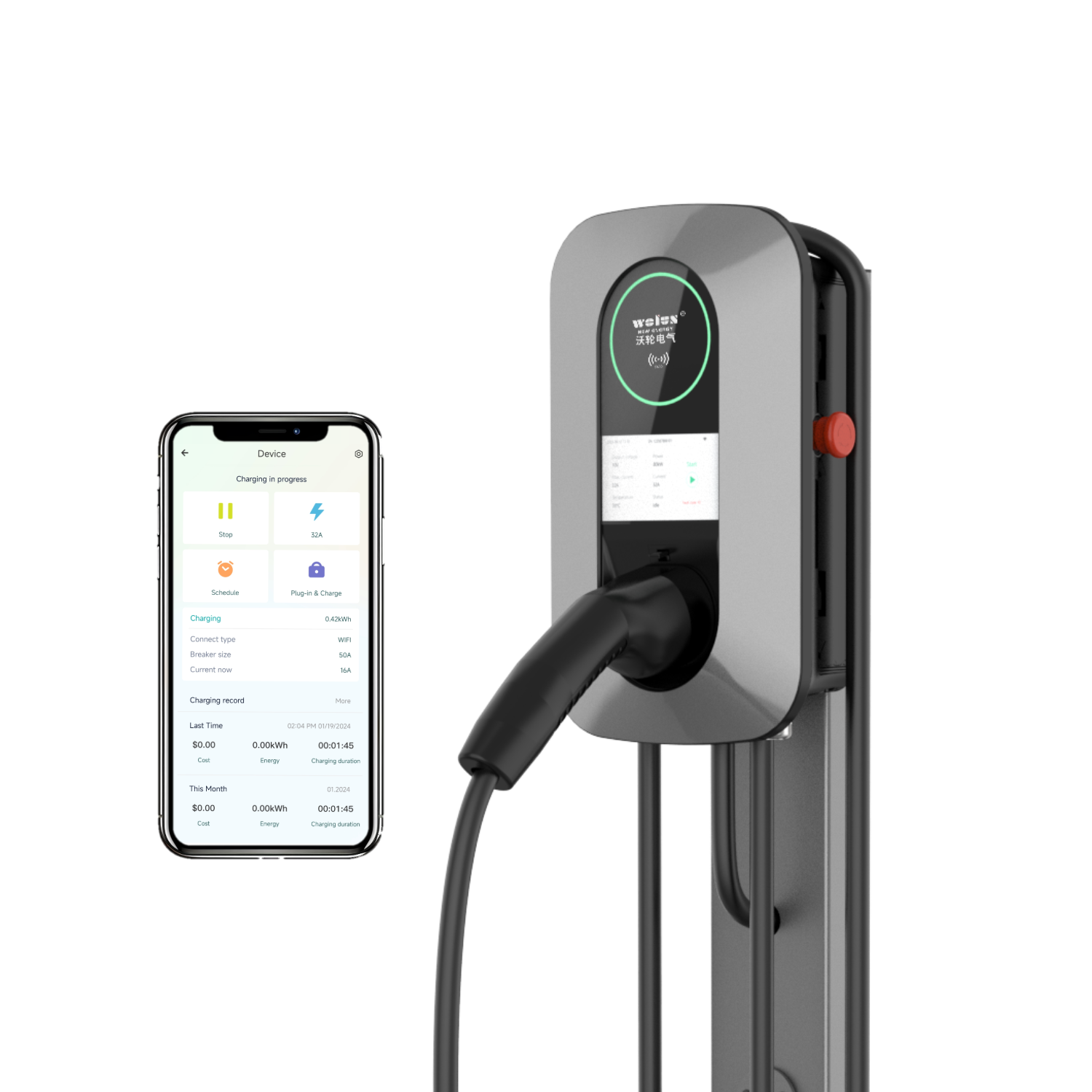 Wallbox Ev - 22kW AC Home Charging Pile Ev