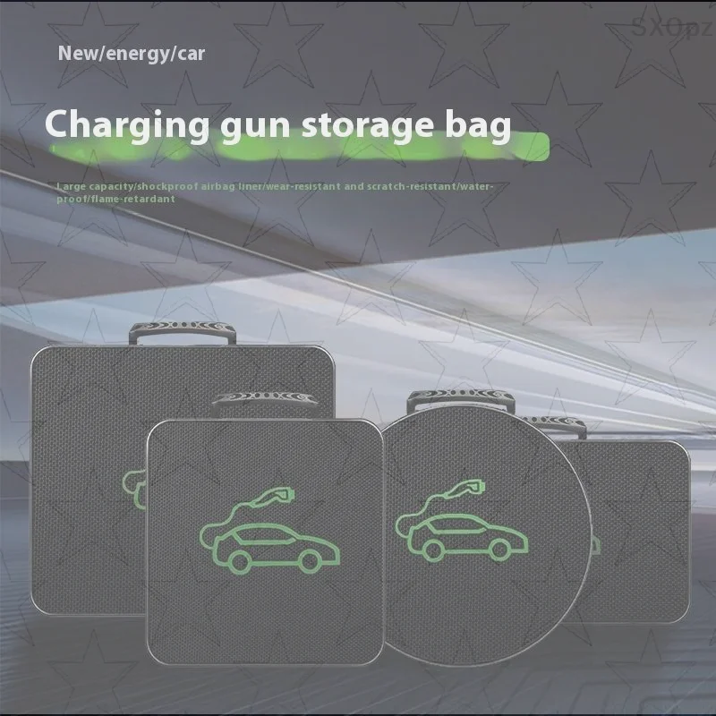 Ev Charging Cable - Electric Car Charger Plugs Storage Tote