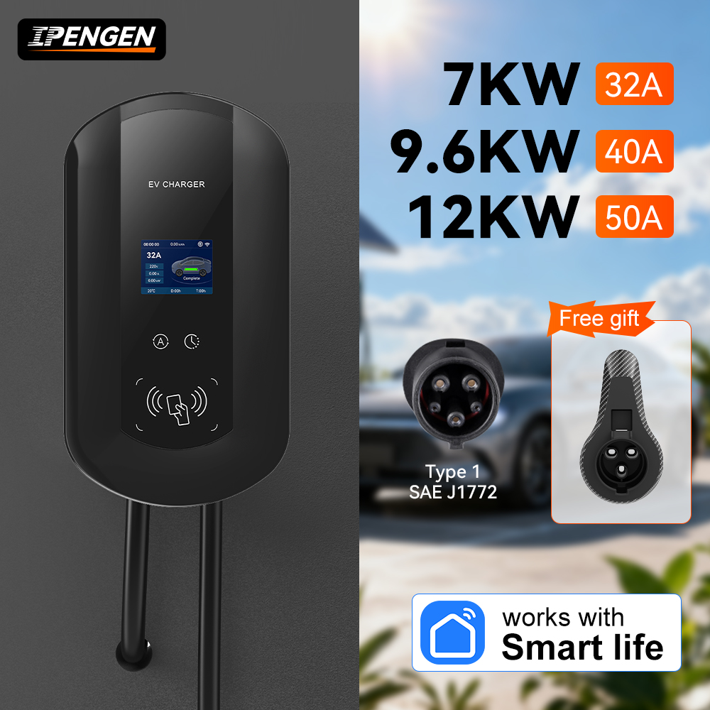 Wallbox Ev - IPENGEN 32A/40A/50A EV Charging Station 7/9.6/11KW