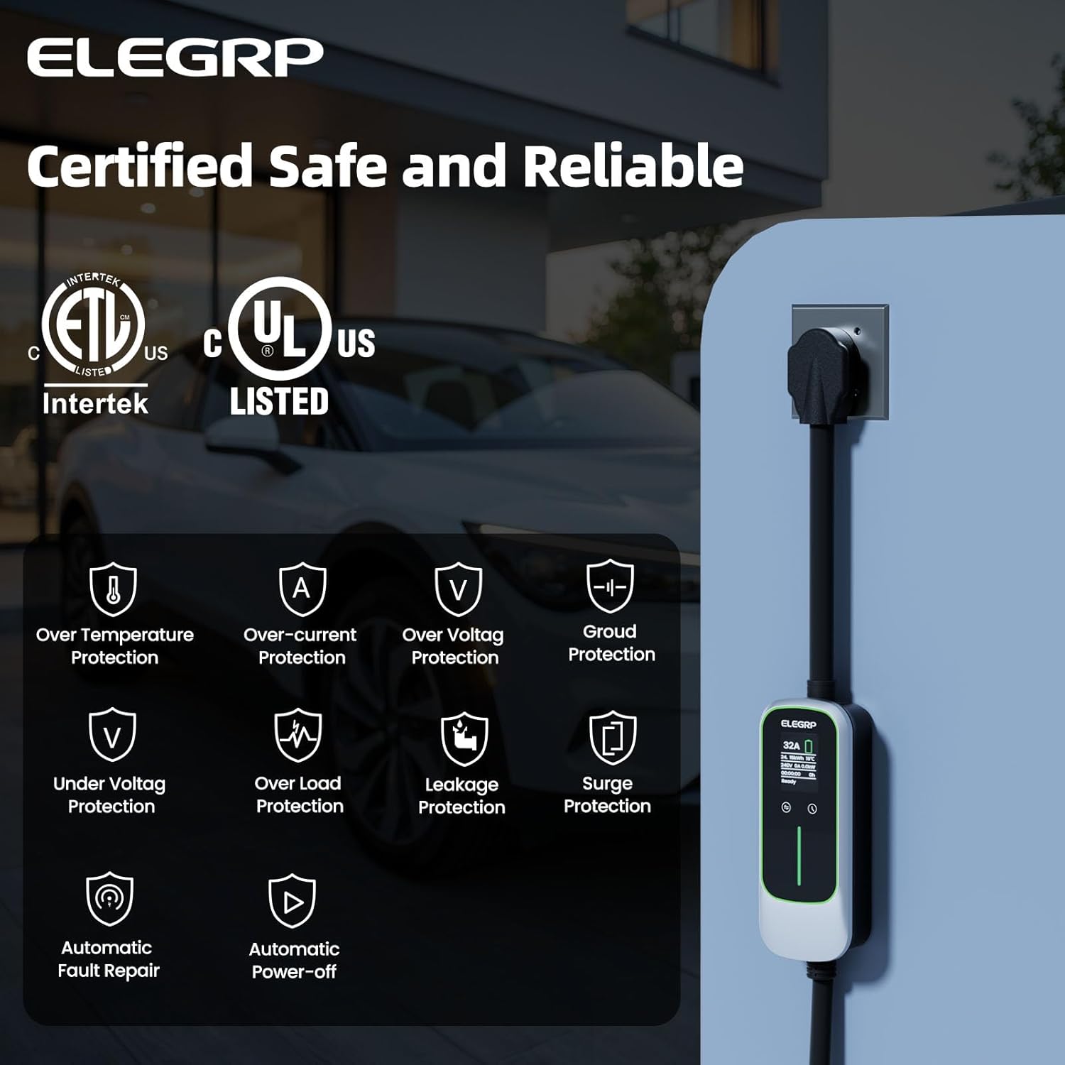 ELEGRP 32 Amp Portable Electri - огляд і ціна Home Ev Charger