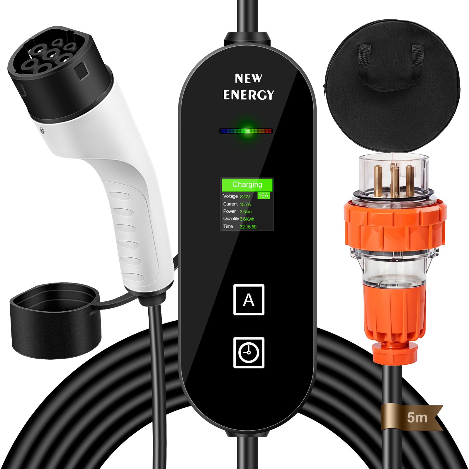 EU/UK Plug CEE 32A/16A Portabl - огляд і ціна Portable Ev Charger 32A Type 2 Cee Plug